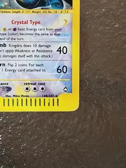 Kingdra 148/147 Aquapolis 2002 Nintendo Holo Secret Pokemon Card TCG - Image 3