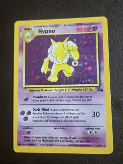 Hypno 8/62 Fossil Holo Pokemon Card Vintage - Image 1