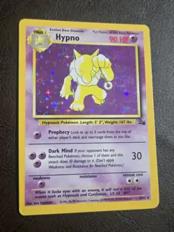 Hypno 8/62 Fossil Holo Pokemon Card Vintage - Image 2