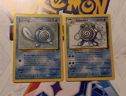 Pokemon TCG Base Set Spanish Poliwag & Poliwhirl Cards Lot 1999 - 2 Cards - Image 1