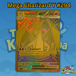 Mega Charizard Y Ex Ascended Heroes Gold Pokemon Card 294/217 - Image 1