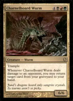 MTG - Charnelhoard Wurm Commander 2013 #180 Rare LP - Image 1