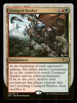 MTG - Cramped Bunker Unstable #129 Rare LP - Image 1