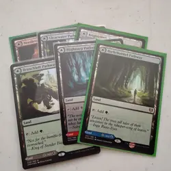 Magic the Gathering MTG, Set of 6 FOIL Pathways, Kaldheim Zendikar Rising - Image 1