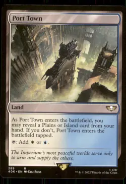 MTG - Port Town Universes Beyond: Warhammer 40,000 #289 Rare NM - Image 1