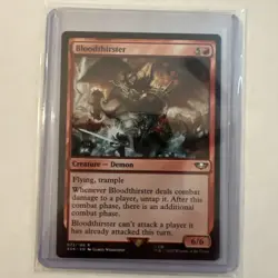 2022 Magic The Gathering Bloodthirster 40k Super Rare MTG - Image 1