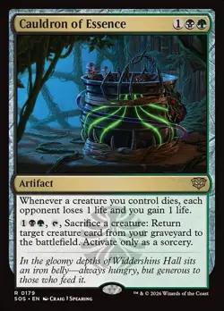 FOIL CAULDRON OF ESSENCE x1 mtg NM-M Secrets of Strixhaven 1 Rare - Image 1