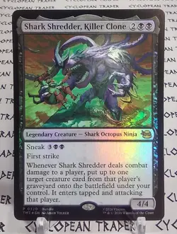 Alternate Art FOIL SHARK SHREDDER KILLER CLONE mtg NM Teenage Mutant Turtle Rare - Image 1