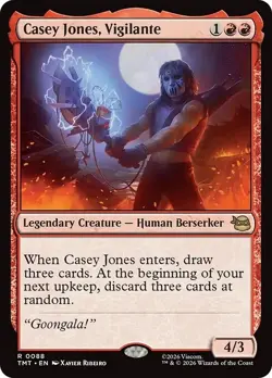 FOIL CASEY JONES, VIGILANTE mtg NM Teenage Mutant Ninja Turtles 1 Rare - Image 1