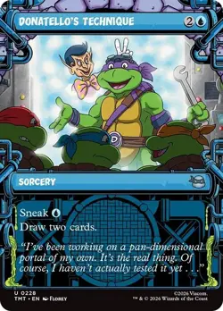 FOIL Showcase DONATELLO'S TECHNIQUE mtg NM Teenage Mutant Ninja Turtles 1 Unc - Image 1