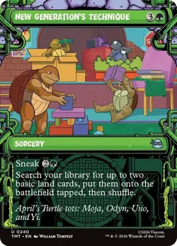 FOIL Showcase NEW GENERATION'S TECHNIQUE mtg NM Teenage Mutant Ninja Turtles Unc - Image 1