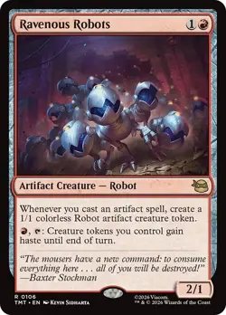 FOIL RAVENOUS ROBOTS mtg NM Teenage Mutant Ninja Turtles 1 Rare - Image 1