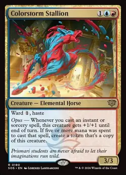 FOIL COLORSTORM STALLION x1 mtg NM-M Secrets of Strixhaven 1 Rare - Image 1