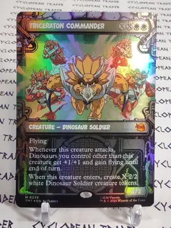 FOIL Showcase TRICERATON COMMANDER mtg NM Teenage Mutant Ninja Turtles 1 Mythic - Image 1