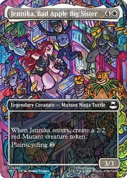 FOIL Borderless JENNIKA, BAD APPLE BIG SISTER mtg NM Teenage Turtles Common - Image 1