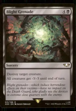 MTG - Blight Grenade Universes Beyond: Warhammer 40,000 #31 Rare NM - Image 1