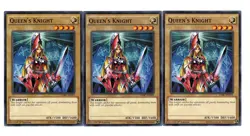 Yugioh- 3X Queen's Knight - Common - 1st Edition - DPBC-EN013 - Near Mint - Image 1