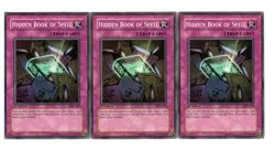 Yugioh- 3X Hidden Book of Spell - Common - 1st Edition - MFC-099 - Light Play - Image 1