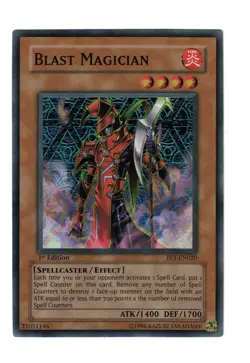 Yugioh- 1X Blast Magician - Super - 1st Edition - FET-EN020 - Light Play - Image 1
