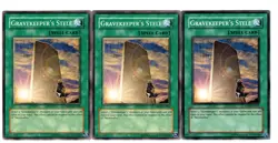 Yugioh- 3X Gravekeeper's Stele - Common - Unlimited - ABPF-EN056 - Near Mint - Image 1