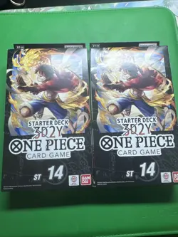 ONE PIECE CARD GAME 3D2Y STARTER DECK (ST-14) 51 Cards ENGLISH SEALED - 2 PACKS - Image 1