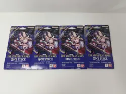 One Piece OP14 The Azure Sea’s Seven Sleeved Booster Pack Lot Of 4 - In Hand - Image 1