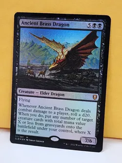 1x FOIL Ancient Brass Dragon, NM, CLB, Magic: the Gathering, MtG - Image 1