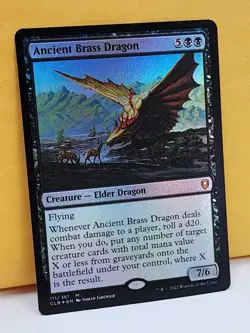1x FOIL Ancient Brass Dragon, NM, CLB, Magic: the Gathering, MtG - Image 2