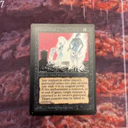 Magic the Gathering MTG Beta Animate Dead LP - Image 1