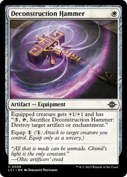 Deconstruction Hammer 9 LCI MTG Equipment 2023 Nocturno White - Image 1