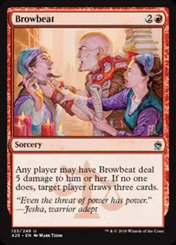 Browbeat -Foil Light Play MTG Masters 25 - Image 1
