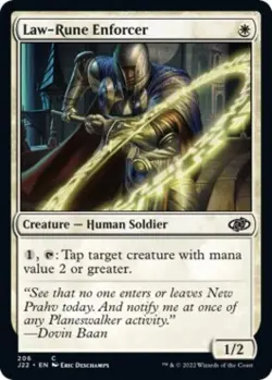 Law-Rune Enforcer - Light Play MTG Jumpstart 2022 - Image 1
