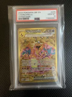 2023 Pokemon Obsidian Flames Charizard EX Hyper Rare 228/197 PSA 10 - Image 1
