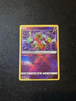 Pokemon TCG Radiant Alakazam 059/195 Swsh12: Sword & Shield-Silver Tempest Holo - Image 1