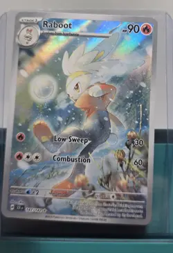 Pokemon TCG Raboot Scarlet & Violet Stellar Crown Illustration Holo Card 147/142 - Image 1