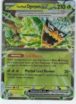 Teal Mask Ogerpon ex - 012/131 Holo SV: Prismatic Evolutions NM Pokemon - Image 1