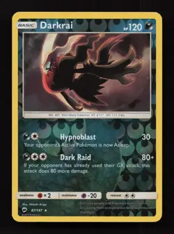Darkrai 87/147 Holo Rare Burning Shadows Pokemon Near Mint - Image 1
