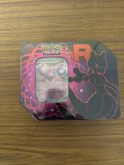2025 Pokemon TCG Team Rocket Tin Mewtwo EX 10-10135-102 Trading Card NEW SEALED! - Image 1