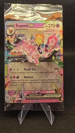 SEALED Espeon EX 34/131 Prismatic Evolutions Stamped Promo Pokemon TCG - Image 1
