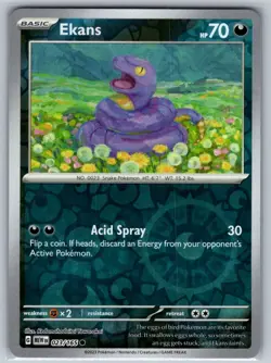 Ekans 023/165 Common 151 Pokemon Reverse Holo Near Mint - Image 1