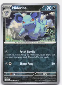 Nidorina 030/165 Uncommon 151 Pokemon Reverse Holo Near Mint - Image 1