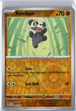 Pancham 85/142 Common Stellar Crown Pokemon Reverse Holo NM/M - Image 1