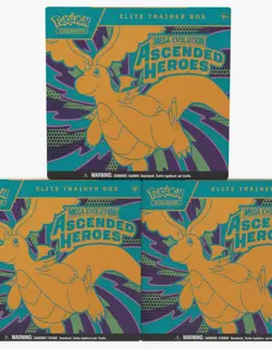 Pokemon Ascended Heroes Elite Trainer Box ETB Lot Of 3 BRAND NEW SEALED IN HAND - Image 1
