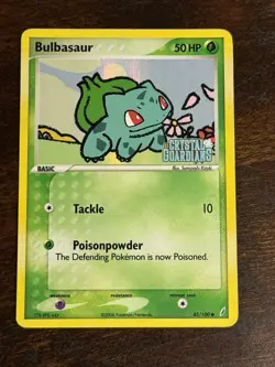 Bulbasaur 45/100 Pokemon EX Crystal Guardians Reverse Holo Stamped MP - Image 1