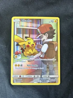 2019 Pokemon Pikachu (Secret) 241/236 S&M Cosmic Eclipse Holo Rare [NM] - Image 1