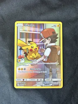 2019 Pokemon Pikachu (Secret) 241/236 S&M Cosmic Eclipse Holo Rare [NM] - Image 2