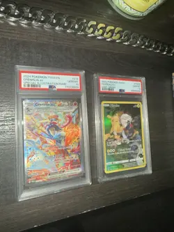 Pokemon Greninja ex Twilight Masquerade & Pikachu Lost Origin PSA 10 Lot - Image 1