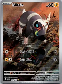 Blitzle #114/086 White Flare Full Art Rare Holo Pokemon NM - Image 1