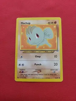Pokemon: Machop #73/105 Neo Destiny 2002 Vintage Non-holo - MP - L5 - Image 1