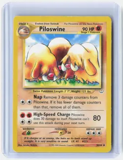 Piloswine 36/64 Uncommon Neo Revelation Pokemon Lightly Played - Image 1